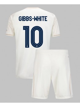 Nottingham Forest Morgan Gibbs-White #10 Replika Borta Kläder Barn 2025-26 Kortärmad (+ byxor)